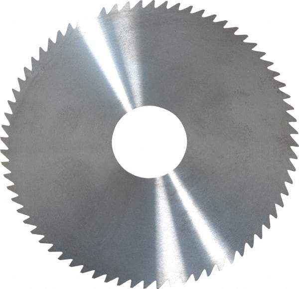 RobbJack - 4" Diam x 0.035" Blade Thickness x 1" Arbor Hole Diam, 72 Tooth Slitting and Slotting Saw - Arbor Connection, Right Hand, Uncoated, Solid Carbide, Concave Ground - Americas Industrial Supply