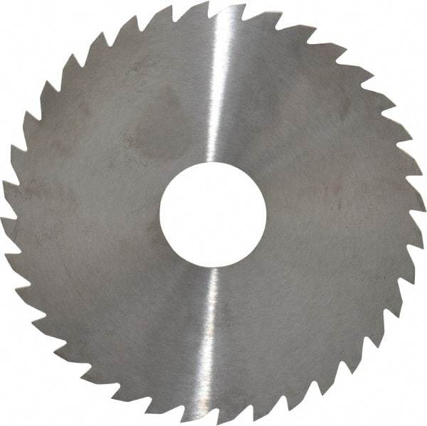 RobbJack - 4" Diam x 0.0781" Blade Thickness x 1" Arbor Hole Diam, 36 Tooth Slitting and Slotting Saw - Arbor Connection, Right Hand, Uncoated, Solid Carbide, Concave Ground - Americas Industrial Supply