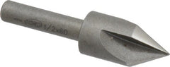 Keo - 1/2" Head Diam, 1/4" Shank Diam, 3 Flute 60° High Speed Steel Countersink - Americas Industrial Supply