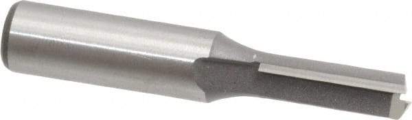 Amana Tool - 3/8" Diam, 1/2" Shank Diam, 1" Length of Cut, 2 Flute Straight Router Bit - 2-3/4" Overall Length, Carbide Tipped - Americas Industrial Supply