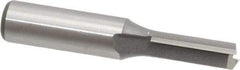 Amana Tool - 3/8" Diam, 1/2" Shank Diam, 1" Length of Cut, 2 Flute Straight Router Bit - 2-3/4" Overall Length, Carbide Tipped - Americas Industrial Supply