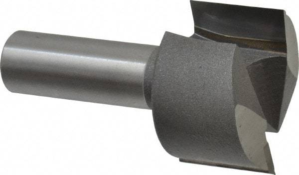 Amana Tool - 1-1/4" Cut Diam, 3/4" Length of Cut, 2 Flute Mortising Edge Profile Router Bit - Carbide-Tipped, 1/2" Shank Diam, 2-1/8" OAL, Uncoated - Americas Industrial Supply
