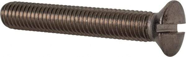 Value Collection - M8x1.25 Metric Coarse, 50mm OAL Slotted Drive Machine Screw - Oval Head, Grade 18-8 & A2 Stainless Steel, Uncoated, Without Washer - Americas Industrial Supply