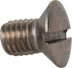 Value Collection - M10x1.50 Metric Coarse, 16mm OAL Slotted Drive Machine Screw - Oval Head, Grade 18-8 & A2 Stainless Steel, Uncoated, Without Washer - Americas Industrial Supply