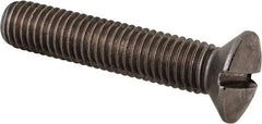 Value Collection - M10x1.50 Metric Coarse, 50mm OAL Slotted Drive Machine Screw - Oval Head, Grade 18-8 & A2 Stainless Steel, Uncoated, Without Washer - Americas Industrial Supply