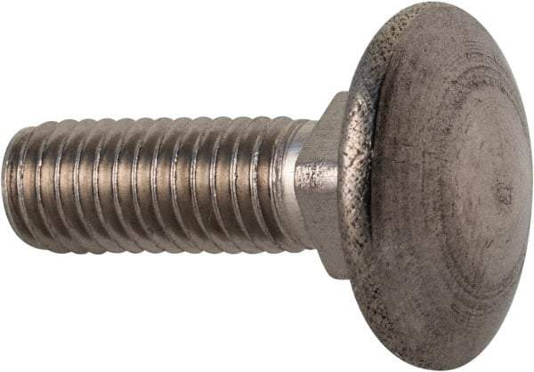 Value Collection - M5x0.8 16mm Length Under Head, Standard Square Neck, Carriage Bolt - Austenitic Grade A2 Stainless Steel, - Americas Industrial Supply