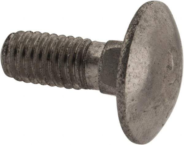 Value Collection - M6x1 16mm Length Under Head, Standard Square Neck, Carriage Bolt - Austenitic Grade A2 Stainless Steel, - Americas Industrial Supply