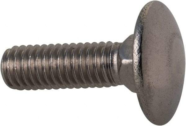 Value Collection - M6x1 20mm Length Under Head, Standard Square Neck, Carriage Bolt - Austenitic Grade A2 Stainless Steel, - Americas Industrial Supply