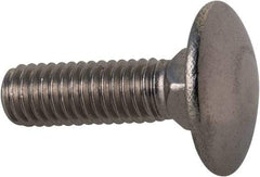 Value Collection - M6x1 20mm Length Under Head, Standard Square Neck, Carriage Bolt - Austenitic Grade A2 Stainless Steel, - Americas Industrial Supply