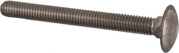 Value Collection - M6x1 60mm Length Under Head, Standard Square Neck, Carriage Bolt - Austenitic Grade A2 Stainless Steel, - Americas Industrial Supply