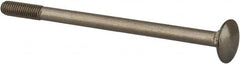 Value Collection - M6x1 100mm Length Under Head, Standard Square Neck, Carriage Bolt - Austenitic Grade A2 Stainless Steel, - Americas Industrial Supply