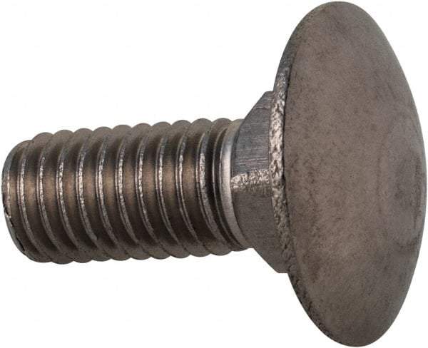 Value Collection - M8x1.25 20mm Length Under Head, Standard Square Neck, Carriage Bolt - Austenitic Grade A2 Stainless Steel, - Americas Industrial Supply