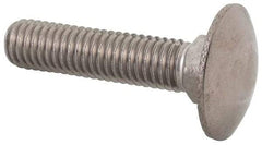 Value Collection - M8x1.25 35mm Length Under Head, Standard Square Neck, Carriage Bolt - Austenitic Grade A2 Stainless Steel, - Americas Industrial Supply