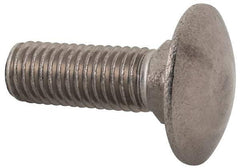 Value Collection - M10x1.5 30mm Length Under Head, Standard Square Neck, Carriage Bolt - Austenitic Grade A2 Stainless Steel, - Americas Industrial Supply