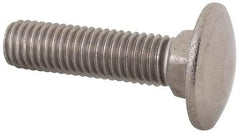 Value Collection - M10x1.5 40mm Length Under Head, Standard Square Neck, Carriage Bolt - Austenitic Grade A2 Stainless Steel, - Americas Industrial Supply