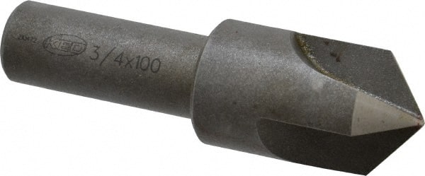 Keo - 3/4" Head Diam, 1/2" Shank Diam, 3 Flute 100° High Speed Steel Countersink - Americas Industrial Supply