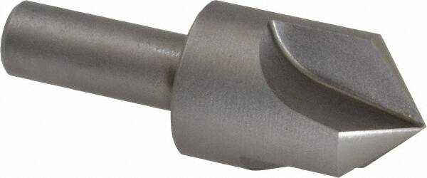 Keo - 1" Head Diam, 1/2" Shank Diam, 3 Flute 100° High Speed Steel Countersink - Bright Finish, 2-3/4" OAL, Single End, Straight Shank, Right Hand Cut - Americas Industrial Supply