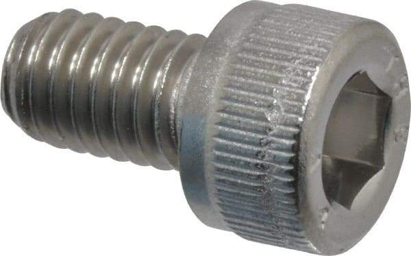 Value Collection - M6x1.00 Metric Coarse Hex Socket Drive, Socket Cap Screw - Grade 316 & Austenitic A4 Stainless Steel, Uncoated, Fully Threaded, 10mm Length Under Head - Americas Industrial Supply