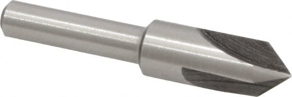 Interstate - 3/8" Head Diam, 1/4" Shank Diam, 3 Flute 82° High Speed Steel Countersink - Americas Industrial Supply