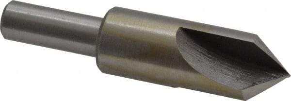 Interstate - 5/8" Head Diam, 3/8" Shank Diam, 3 Flute 82° High Speed Steel Countersink - Bright Finish, 2-3/4" OAL, Single End, Straight Shank, Right Hand Cut - Americas Industrial Supply