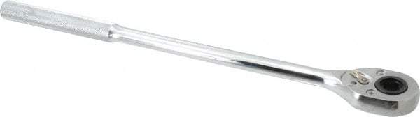 Proto - 1/2" Drive Pear Head Female Drive Ratchet - Chrome Finish, 16" OAL, 24 Gear Teeth, Standard Head - Americas Industrial Supply