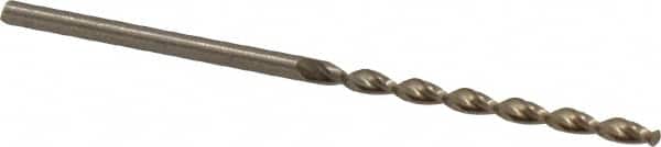 Cleveland - 5/64" 135° Cobalt Jobber Drill - Oxide/Gold Finish, Right Hand Cut, Parabolic Flute, Straight Shank, 2" OAL, Split Point - Americas Industrial Supply