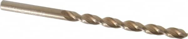 Cleveland - 13/64" 135° Cobalt Jobber Drill - Oxide/Gold Finish, Right Hand Cut, Parabolic Flute, Straight Shank, 3-5/8" OAL, Split Point - Americas Industrial Supply