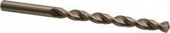 Cleveland - 19/64" 135° Cobalt Jobber Drill - Oxide/Gold Finish, Right Hand Cut, Parabolic Flute, Straight Shank, 4-3/8" OAL, Split Point - Americas Industrial Supply