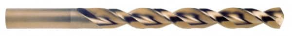 Cleveland - 5.6mm 135° Cobalt Jobber Drill - TiN Finish, Right Hand Cut, Parabolic Flute, Straight Shank, 3.661" OAL, Split Point - Americas Industrial Supply