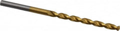 Cleveland - 9/64" 135° Cobalt Jobber Drill - TiN Finish, Right Hand Cut, Parabolic Flute, Straight Shank, 2-7/8" OAL, Split Point - Americas Industrial Supply