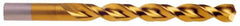 Chicago-Latrobe - #41 135° High Speed Steel Jobber Drill - TiN Finish, Right Hand Cut, Parabolic Flute, Straight Shank, 2-3/8" OAL, Split Point - Americas Industrial Supply