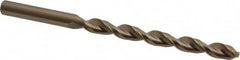 Cleveland - #3 135° Cobalt Jobber Drill - Oxide/Gold Finish, Right Hand Cut, Parabolic Flute, Straight Shank, 3-3/4" OAL, Split Point - Americas Industrial Supply