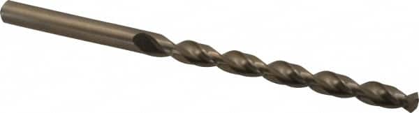 Cleveland - #4 135° Cobalt Jobber Drill - Oxide/Gold Finish, Right Hand Cut, Parabolic Flute, Straight Shank, 3-3/4" OAL, Split Point - Americas Industrial Supply