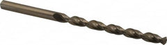 Cleveland - #4 135° Cobalt Jobber Drill - Oxide/Gold Finish, Right Hand Cut, Parabolic Flute, Straight Shank, 3-3/4" OAL, Split Point - Americas Industrial Supply