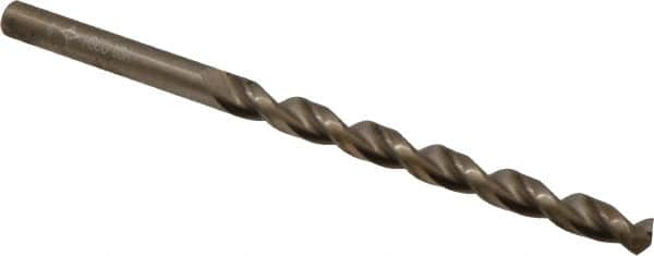 Cleveland - #6 135° Cobalt Jobber Drill - Oxide/Gold Finish, Right Hand Cut, Parabolic Flute, Straight Shank, 3-3/4" OAL, Split Point - Americas Industrial Supply
