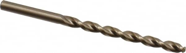 Cleveland - #7 135° Cobalt Jobber Drill - Oxide/Gold Finish, Right Hand Cut, Parabolic Flute, Straight Shank, 3-5/8" OAL, Split Point - Americas Industrial Supply