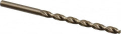 Cleveland - #7 135° Cobalt Jobber Drill - Oxide/Gold Finish, Right Hand Cut, Parabolic Flute, Straight Shank, 3-5/8" OAL, Split Point - Americas Industrial Supply