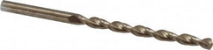 Cleveland - #9 135° Cobalt Jobber Drill - Oxide/Gold Finish, Right Hand Cut, Parabolic Flute, Straight Shank, 3-5/8" OAL, Split Point - Americas Industrial Supply