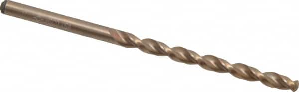 Cleveland - #17 135° Cobalt Jobber Drill - Oxide/Gold Finish, Right Hand Cut, Parabolic Flute, Straight Shank, 3-3/8" OAL, Split Point - Americas Industrial Supply