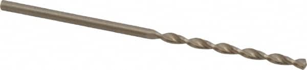 Cleveland - #49 135° Cobalt Jobber Drill - Oxide/Gold Finish, Right Hand Cut, Parabolic Flute, Straight Shank, 2" OAL, Split Point - Americas Industrial Supply