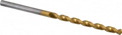 Cleveland - #29 135° Cobalt Jobber Drill - TiN Finish, Right Hand Cut, Parabolic Flute, Straight Shank, 2-7/8" OAL, Split Point - Americas Industrial Supply