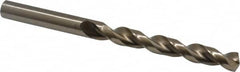 Cleveland - 10mm 135° Cobalt Jobber Drill - Oxide/Gold Finish, Right Hand Cut, Parabolic Flute, Straight Shank, 5.236" OAL, Split Point - Americas Industrial Supply