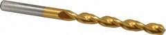Cleveland - 8.6mm 135° Cobalt Jobber Drill - TiN Finish, Right Hand Cut, Parabolic Flute, Straight Shank, 4.921" OAL, Split Point - Americas Industrial Supply