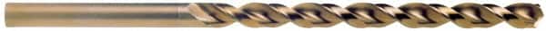 Cleveland - 5.6mm 135° Cobalt Jobber Drill - Oxide/Gold Finish, Right Hand Cut, Parabolic Flute, Straight Shank, 3.661" OAL, Split Point - Americas Industrial Supply