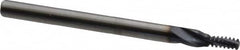 Accupro - #10-24 UNC, 0.14" Cutting Diam, 3 Flute, Solid Carbide Helical Flute Thread Mill - Internal Thread, 5/16" LOC, 2-1/2" OAL, 3/16" Shank Diam - Americas Industrial Supply