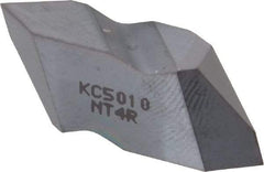 Kennametal - NT4 Grade KC5010, Internal/External Partial Profile 60° Threading Insert - 1.25 to 6.25mm & 4 to 20 TPI Ext Pitch, 20 to 6.25mm & 4 to 12 TPI Int Pitch, Right Hand Insert, TiAlN Finish, Carbide - Americas Industrial Supply