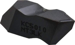 Kennametal - NT3 K Grade KC5010, Internal/External Partial Profile 60° Threading Insert - 1.25 to 40mm & 6 to 20 TPI Ext Pitch, 20 to 50mm & 5 to 12 TPI Int Pitch, Left Hand Insert, TiAlN Finish, Carbide - Americas Industrial Supply