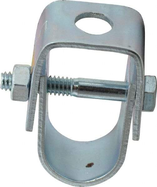 Empire - 1/2" Pipe, 3/8" Rod, Carbon Steel Adjustable Clevis Hanger - Electro Galvanized - Americas Industrial Supply