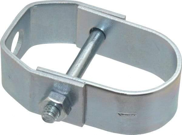 Empire - 1" Pipe, 3/8" Rod, Carbon Steel Adjustable Clevis Hanger - Electro Galvanized - Americas Industrial Supply