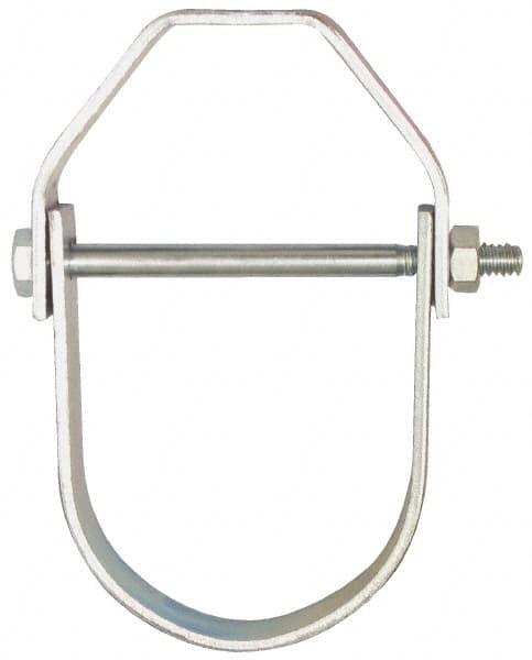 Empire - 8" Pipe, 7/8" Rod, Carbon Steel Adjustable Clevis Hanger - Electro Galvanized - Americas Industrial Supply